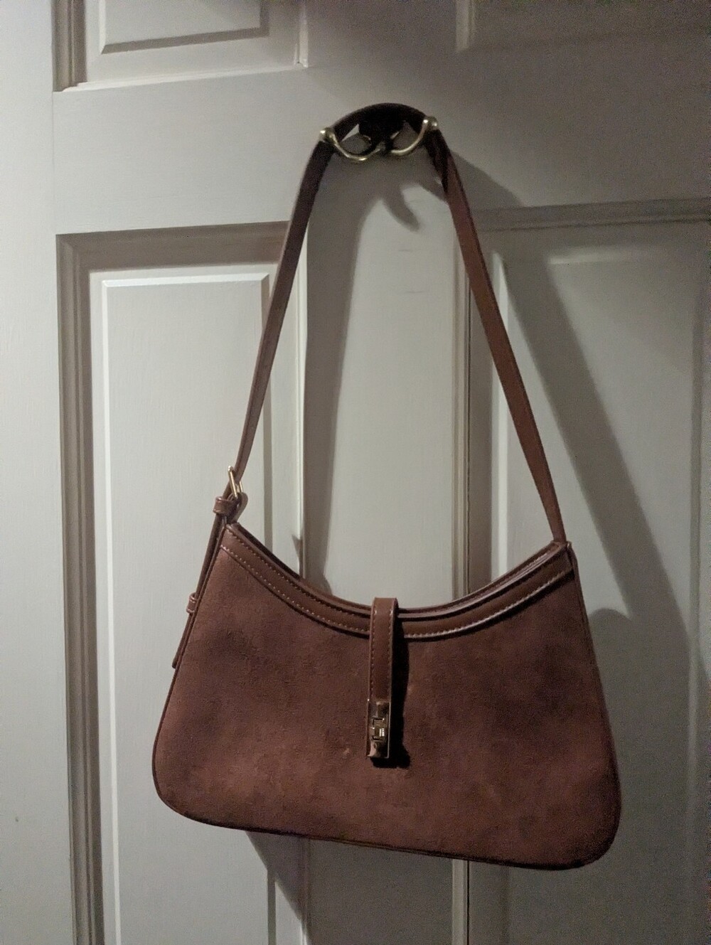 Brown Suede Shoulder Bag - Classic Women's Handbag**** Price Is Firm At $22